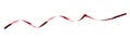 A thin curly red ribbon to attach to Christmas and birthday presents. Royalty Free Stock Photo