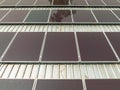 Thin film solar cells or amorphous silicon solar cells on a roof Royalty Free Stock Photo