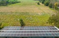 Thin film solar cells or amorphous silicon solar cells on a roof Royalty Free Stock Photo