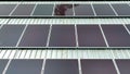 Thin film solar cells or amorphous silicon solar cells on a roof