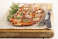 Thin flat bread pizza with potato