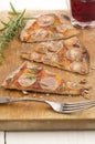 Thin flat bread pizza with potato