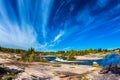 Thin flying clouds Royalty Free Stock Photo