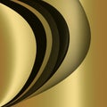 Golden background. Wavy thin elegant stripes. Royalty Free Stock Photo