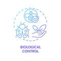 Thin gradient icon biological control concept