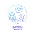 Thin gradient icon cultural control concept