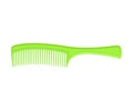 Thin green comb. Vector illustration on a white background.