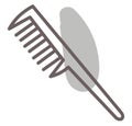 Thin haircomb, icon