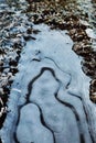 thin ice on a ground