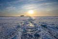 Thin ice on the lake