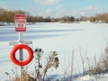 Thin ice sign Royalty Free Stock Photo