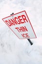 Thin Ice warning sign