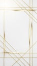 Minimalist abstract geometric pattern of thin intersecting gold lines on a clean white background creating a modern and visual Royalty Free Stock Photo