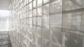 Thin layers of transparent polycarbonate create a mesmerizing grid pattern showcasing the materials unique transparency