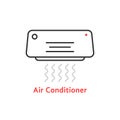 Thin line air conditioner icon