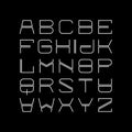 Thin line alphabet