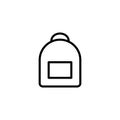 Thin line backpack icon