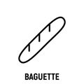 Thin line baguette icon