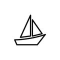 Thin line boat icon