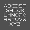 Thin line bold style uppercase modern font