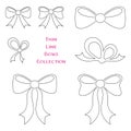 Thin line bows collection