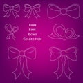 Thin line bows collection
