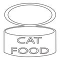 Thin line cat food tin can
