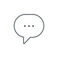 Thin line chat, speech, bubble, chatting icon Royalty Free Stock Photo