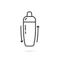 thin line cocktail shaker black icon Royalty Free Stock Photo