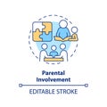 Thin line colorful icon parental involvement concept