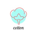 Thin line cotton icon