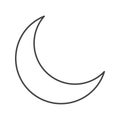 Thin line crescent moon icon Royalty Free Stock Photo