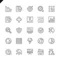 Thin line data analysis, statistics, analytics icons set for website and mobile site and apps. Outline icons design. Royalty Free Stock Photo