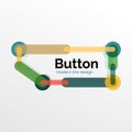 Thin line design geometric button, flat illustration Royalty Free Stock Photo