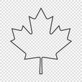 Thin line emblem of Canada. National symbol