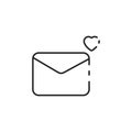 Thin line envelope icon