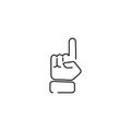 Thin line finger like easy logo. concept of female or male make flicking fingers and popular gesturing. linear abstract trend