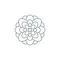 Thin line flower logo, flower of life symbol