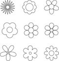 Thin Line Flowers Icons set. Set of beautiful flower icons. Simple thin line icons for websites, mobile app, infographics