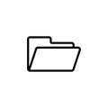 Thin line folder icon