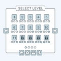 Thin line game menu level interface panels ui