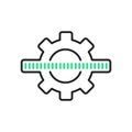 thin line gear like update or upgrade software icon