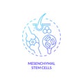 Thin line gradient mesenchymal stem cells icon concept Royalty Free Stock Photo