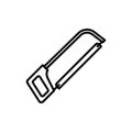 Thin line hacksaw icon