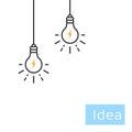 thin line hanging bulbs like idea