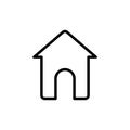 Thin line home, house icon