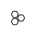 Thin line honeycomb icon