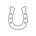 Thin line horseshoe icon