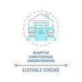 Thin line icon adaptive longitudinal understanding concept