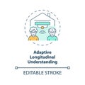 Thin line icon adaptive longitudinal understanding concept